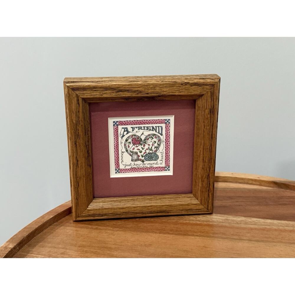 Lynn Norton Parker-Calligraphy Print – “A Friend Knows How to Mend a Heart”